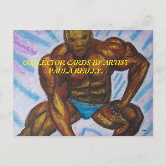 KÖRPERBUILDER SAMMLER KARTEN VON PAULA REILLY. (Rückseite)