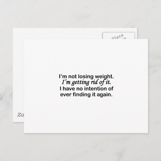 Körpergewicht Postkarte (Vorne/Hinten)