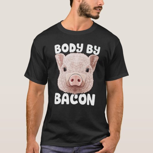 Körpergewicht von Bacon Schweineschlachtkörper Hoc T-Shirt (Vorderseite)