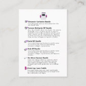 Körperkonturierung Informationen zur Ultraschallka Visitenkarte (Rückseite)