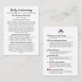 Körperkonturierung Informationen zur Ultraschallka Visitenkarte (Vorne/Hinten)