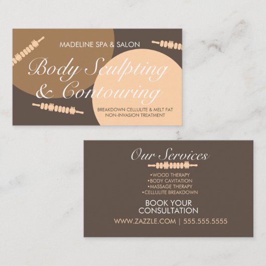 Körperkonturierung Körperbildhauerei Massage Erdre Visitenkarte (Vorne/Hinten)
