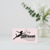 Körperkonturierung Körperbildhauerei Massage Rosa Visitenkarte (Stehend Vorderseite)