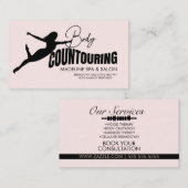 Körperkonturierung Körperbildhauerei Massage Rosa Visitenkarte (Vorne/Hinten)