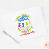 Körperliche Bildung...Cool sein, in der Schule spi Quadratischer Aufkleber (Umschlag)