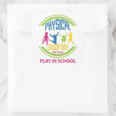 Körperliche Bildung...Cool sein, in der Schule spi Quadratischer Aufkleber (Tasche)