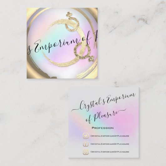 Körperliche Bildung Intime Schule Pink Gold Quadratische Visitenkarte (Vorne/Hinten)