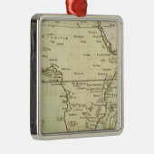Körperliche Karte von Afrika Silbernes Ornament (Rechts)