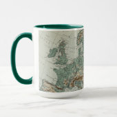 Körperliche Karte von Europa Tasse (Links)