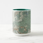 Körperliche Karte von Europa Tasse (Zentrum)