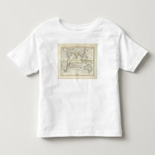 Körperliche Karte von indischen Meeren Kleinkind T-shirt