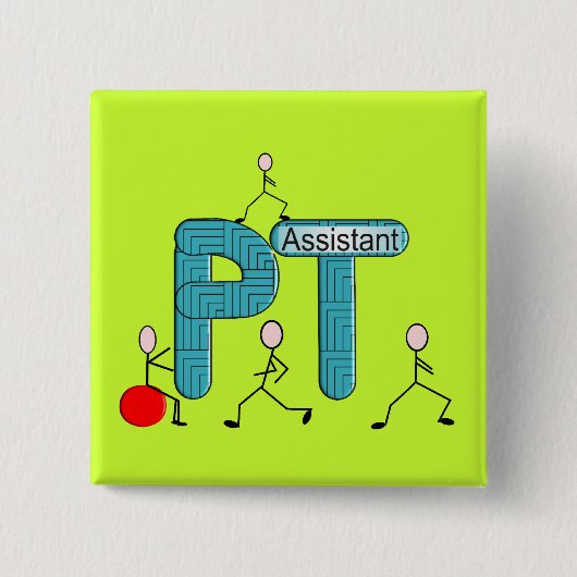 Körperliche Therapie-Assistenten-Geschenke Button (Vorderseite)