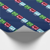 Körperliche Therapie-blaue FriedensLiebe Geschenkpapier (Ecke)