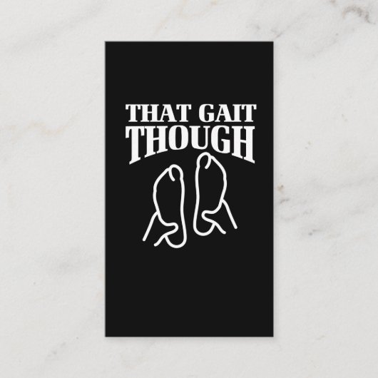 Körperliche Therapie-Geschenk diese Gangart zwar Visitenkarte (Vorderseite)