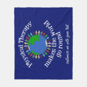 Körperliche Therapie lässt die Welt sich drehen Fleecedecke (Vorderseite)