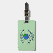 Körperliche Therapie lässt die Welt sich drehen Gepäckanhänger (Vorderseite vertikal)