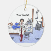 Körperlicher Therapeut - Frau Keramik Ornament (Links)