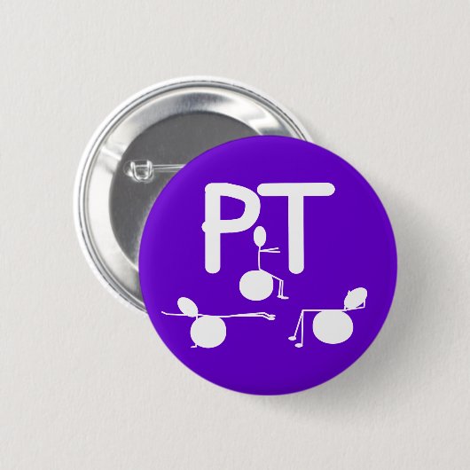 Körperlicher Therapeut-Geschenk-einzigartige Button (Vorne & Hinten)