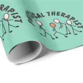 Körperlicher Therapeut-Geschenk-Packpapier-Grün Geschenkpapier (Rolleneckpunkt)
