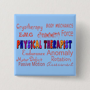 Körperlicher Therapeut-Terminologie-Geschenke Button