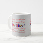 Körperlicher Therapeut-Terminologie-Geschenke Kaffeetasse (Vorderseite Links)