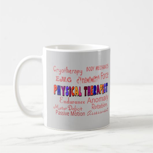 Körperlicher Therapeut-Terminologie-Geschenke Kaffeetasse (Links)