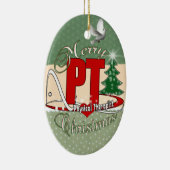 Körperlicher Therapeut WEIHNACHTSpints Keramikornament (Rechts)