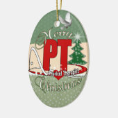 Körperlicher Therapeut WEIHNACHTSpints Keramikornament (Links)