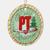 Körperlicher Therapeut WEIHNACHTSpints Keramikornament (Links)