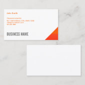 Körperlicher Wissenschaftler-Orangen-Ecke Visitenkarte (Vorne/Hinten)