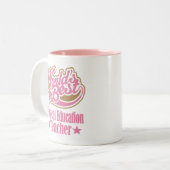 Körperliches Bildungs-Lehrer-Geschenk (Welten am Zweifarbige Tasse (Vorderseite Links)