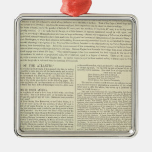 Körperliches Diagramm des Atlantiks Silbernes Ornament