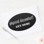 Körperliches Unbehagen Ovaler Aufkleber (Umschlag)