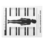 Körpermaß Fitness Tracker Girl Notizblock (Vorderseite)