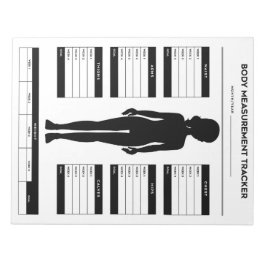 Körpermaß Fitness Tracker Girl Notizblock