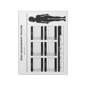 Körpermaß Gewicht Verlust Ernährung Tracker Mädche Notizblock (Rotiert)