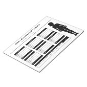 Körpermaß Gewicht Verlust Ernährung Tracker Mädche Notizblock (angewinkelt)