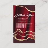 Körpermassage Bildhauerei Logo Gold WELLNESS-CENTE Visitenkarte (Vorderseite)