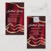 Körpermassage Bildhauerei Logo Gold WELLNESS-CENTE Visitenkarte (Vorne/Hinten)