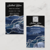 Körpermassage Bildhauerlogo Gold WELLNESS-CENTER B Visitenkarte (Vorne/Hinten)