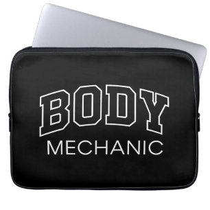 Körpermechaniker Lustige Athletik-Buchstaben Fitne Laptopschutzhülle