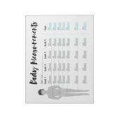 Körpermessstreifen für Männer, 4 Wochen Ziel Notizblock (Rotiert)