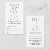 Körpermodellierung konturierend Spray Tan Ernennun Visitenkarte (Vorne/Hinten)