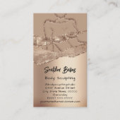 Körpermodellierung Kosmetik Logo QR Code Rose Visitenkarte (Vorderseite)