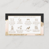 Körpermodellierung Rosa goldene Aquarellfarben Nac Visitenkarte (Rückseite)