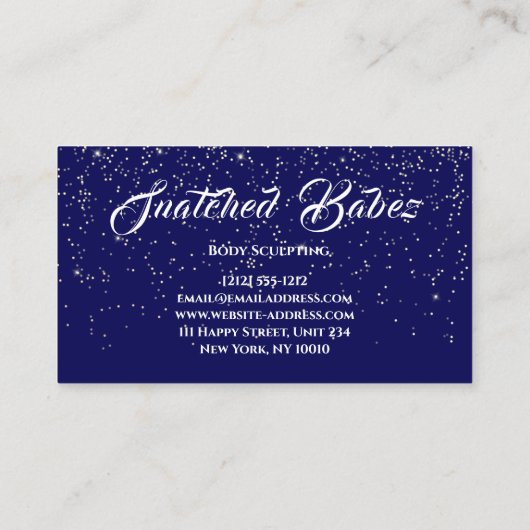 Körpermodellierung Schönheit Massage Tropfen Glitz Visitenkarte (Rückseite)
