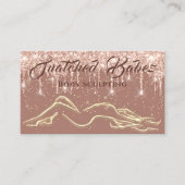 Körpermodellierung Schönheit Massage Tropfen Rose Visitenkarte (Vorderseite)