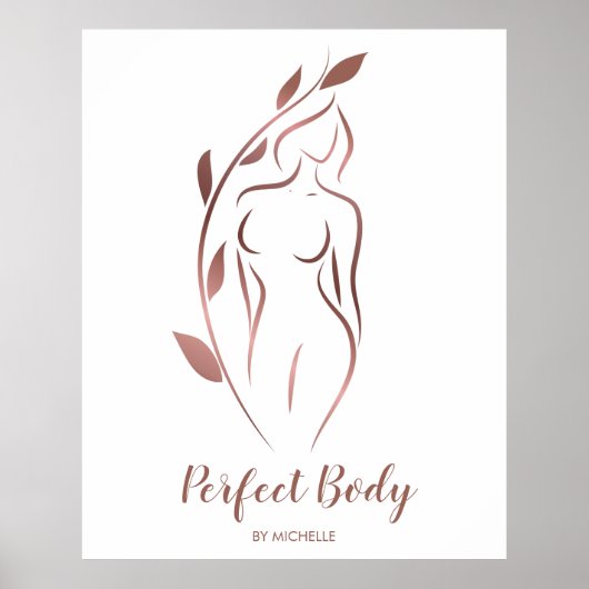 Körpermodellierung Wellness Kosmetik Schönheitspfl Poster (Vorne)