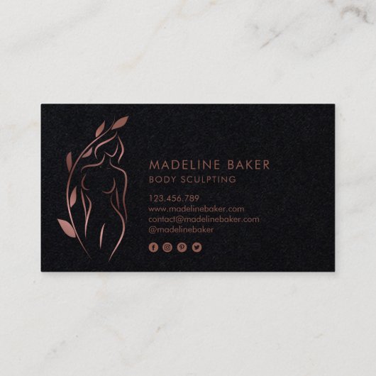 Körpermodellierung Wellness Kosmetik Schönheitspfl Visitenkarte (Rückseite)