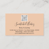 Körperpflege Bildhauerei QRCODE Schwarze Rose Visitenkarte (Rückseite)